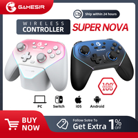 GameSir-T4n Pro Super Nova Wireless Controller Hall joystick for PC Steam Switch iOS Android with charging base