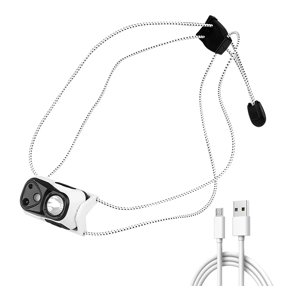 Phare de course Portable lampe frontale LED Rechargeable Camping travail lampe de poche tête torche lumière fournitures de cyclisme en plein air