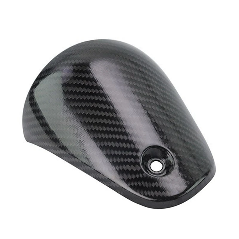 Motorcycle Exhaust Muffler Link Pipe Cover Carbon Fiber Anti-Scald Cap Heat Shield Guard For Honda CB190SS 2017-2022