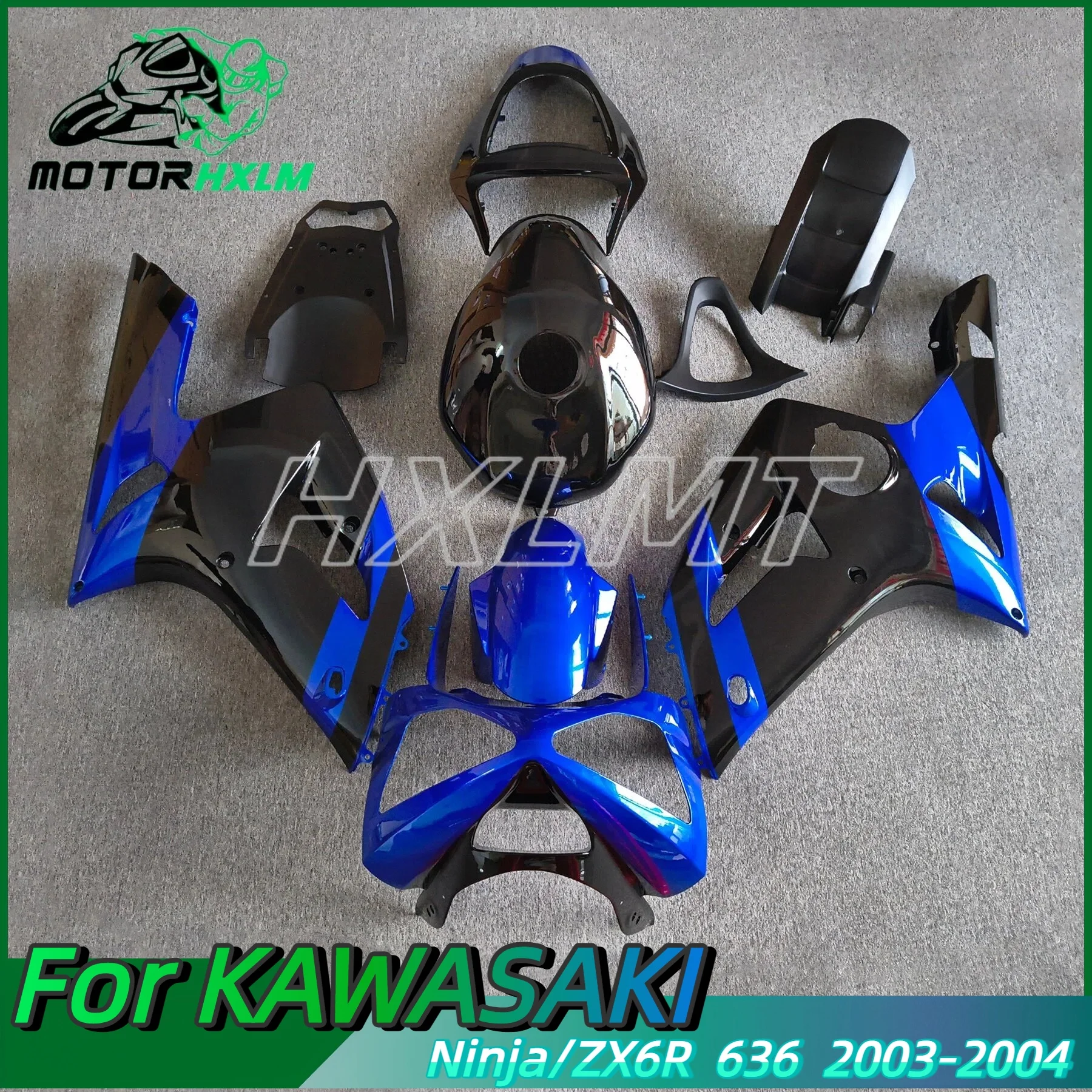 New ABS Whole Motorcycle Fairings Kit For KAWASAKI Ninja ZX-6R ZX6R 636 2003 2004 Bodywork Set Custom Fairings Kits