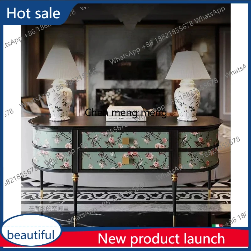 

M46 French retro style bucket cabinet household small apartment living room partition cabinet