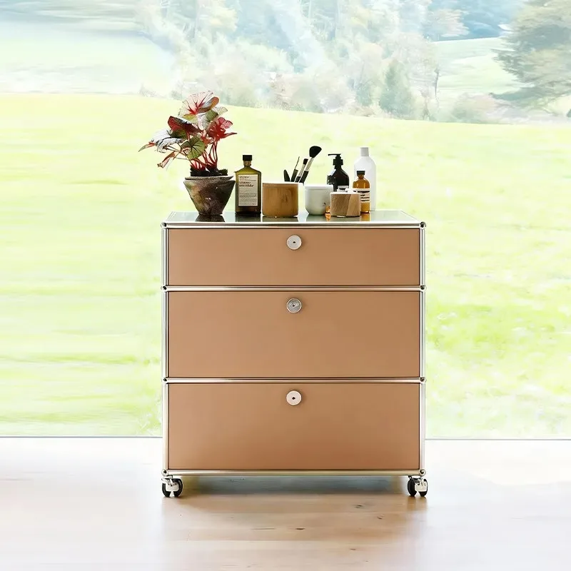 Mobile side few, medieval style module storage bucket cabinet, living room sofa side cabinet