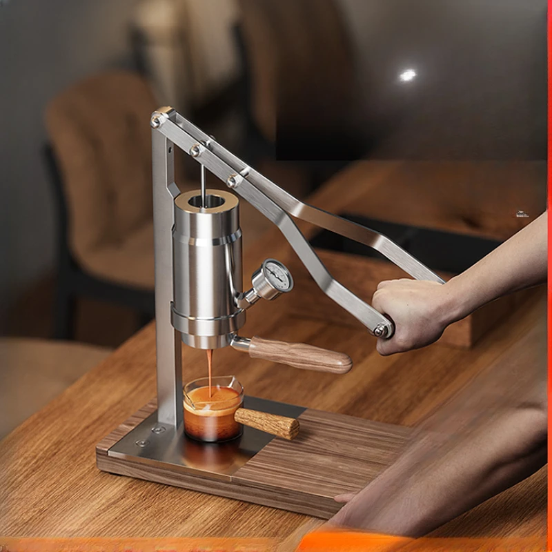 

Hand press coffee machine, small home espresso trolley, Alemán manual transformer extractor