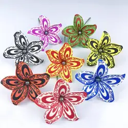 8pcs Fashion Polynesia Style Foam Plumeria Flower Headflower Tahiti Hula Dancer Ear Flower Hawaii Wedding Party Hair Accessories