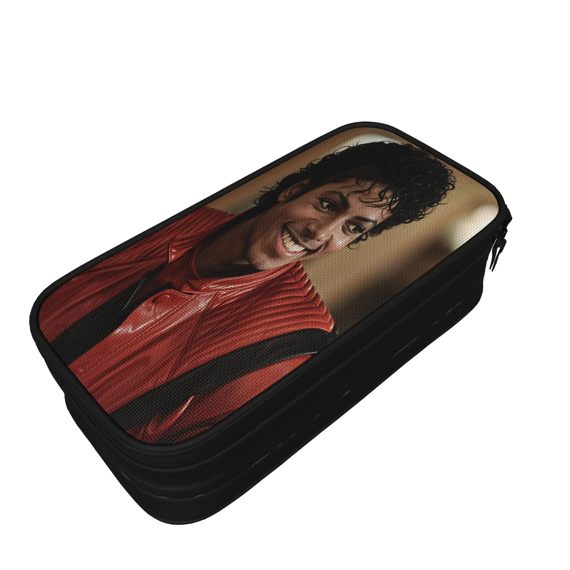 Retro Pencil Case Michael Jackson Pencil Box  Back To School Pencil Cases Child Zipper Design Stationery Organizer