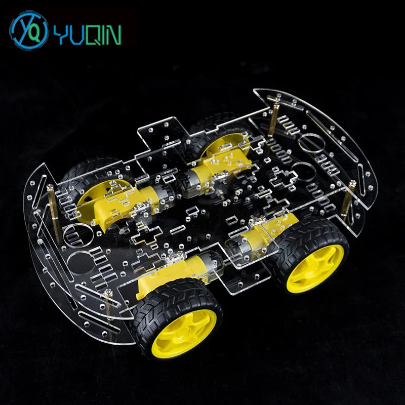 Intelligent Car Kit Double-layer Chassis Four-wheel Drive Extreme Speed WIFI Tracking Line DIY Self-assembly Accessories