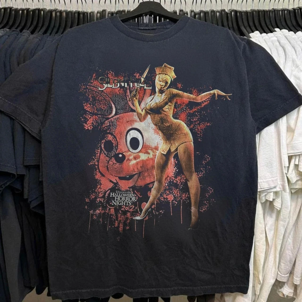 Silent Hill Halloween Horror Nights Kurzarmshirt Grafik-T-Shirts Streetwear