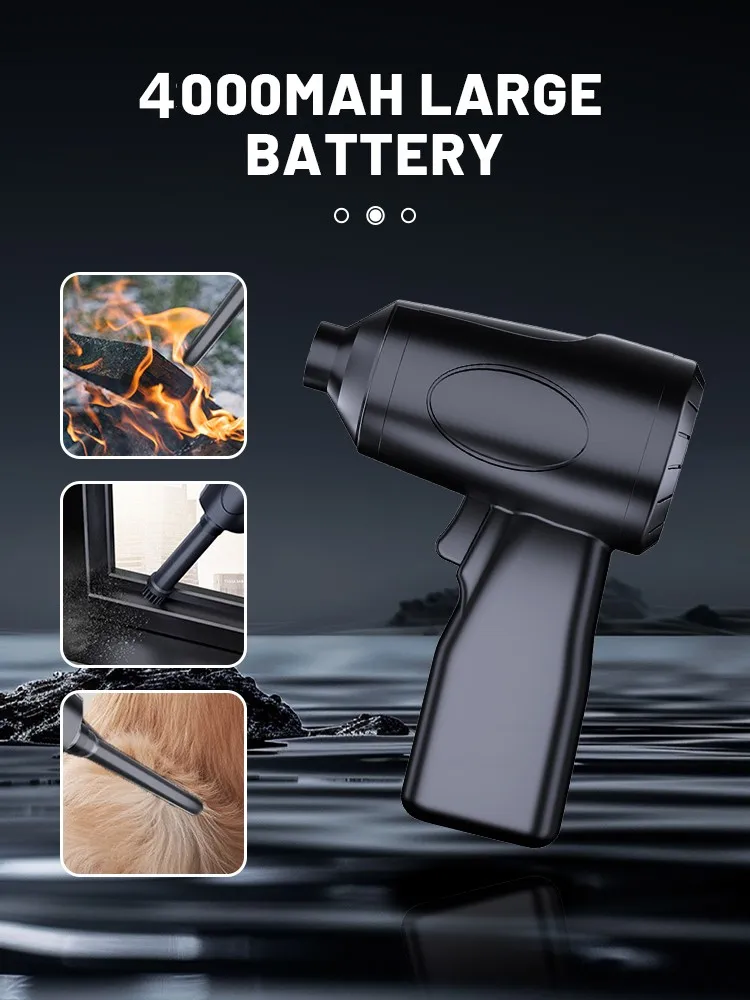 クリーニングブロワーツール車吹雪ターボジェットファンタイプ C 充電 85000RPM 電動エアダスター 3 ギア調整可能