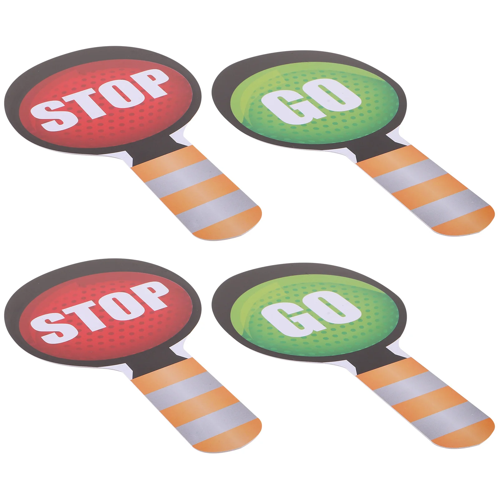 

4 шт. образовательный двухсторонний стоп-сигнал для детей, набор мини-дорожных знаков для классной комнаты, ручной сигнал для игры - светофор без пульта дистанционного управления