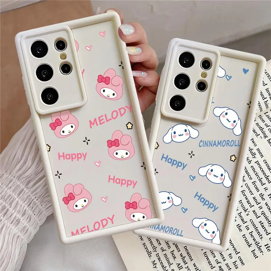 Sanrio Hello K-Kitty Phone Case for S21 S23 S22 S24 Plus S21 S22 S23 S24 Ultra S21 S23 S20 FE Matte