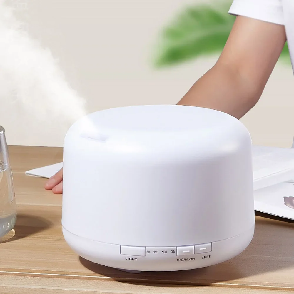 500ML Aromatherapy Diffuser LED Light Ultrasonic Cool Mist Essential Oil Diffuser Humidifier for car Portable air purifier Smell