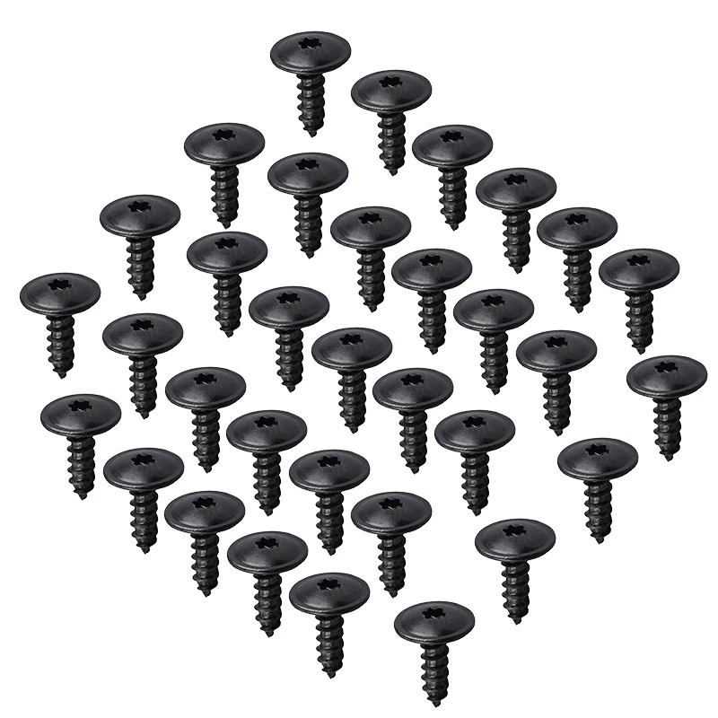 50pcs Black Manganese Steel Undertray Guard Engine Under Cover Clip Fastener Retainer Screw Fit for Audi VW