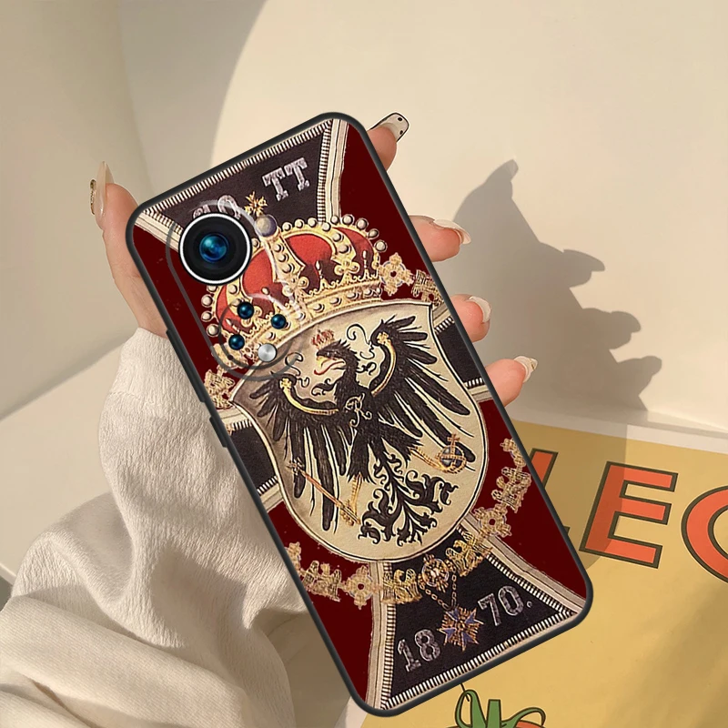 German 1870 Gott mit Uns Iron Cross Case For Huawei Honor X8a X8 X7 X9a 50 70 90 Magic5 Lite P40 P20 P30 P60 Pro P Smart Cover