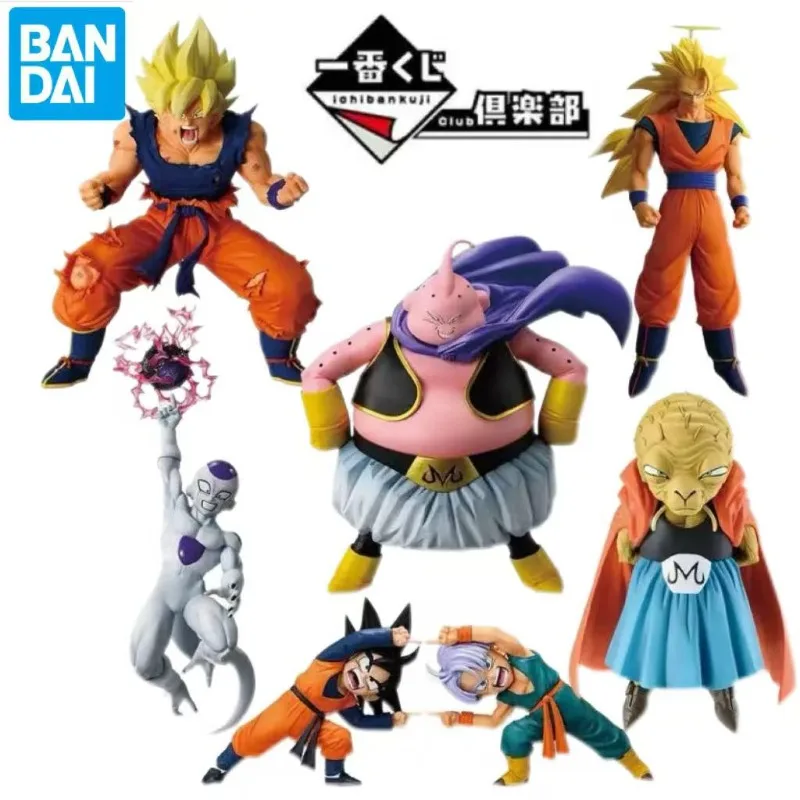 

В наличии оригинальные коллекционные фигурки BANDAI Ichiban Dragon Ball BATTLE OF THE SUPER SAIYAN Son Goku Majin Buu, модели персонажей аниме.