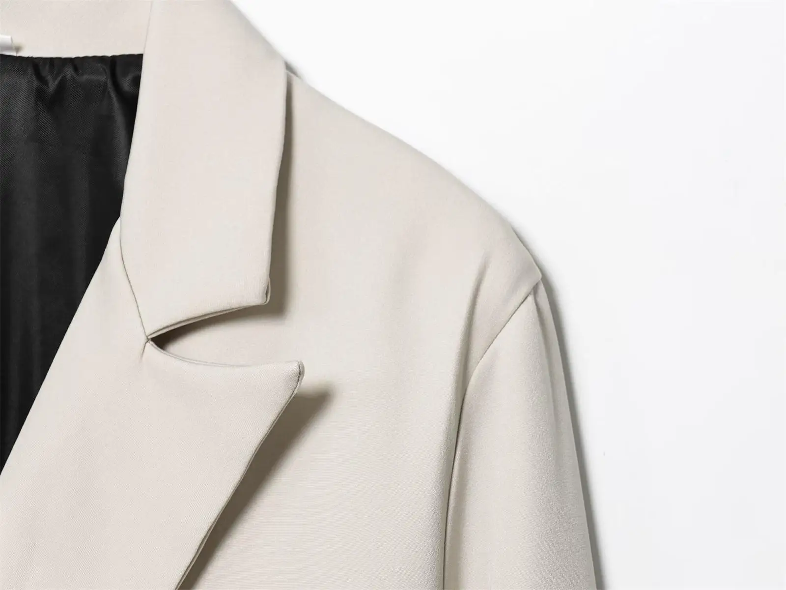 Modischer Damen-Blazer Büro-Dame Langarm Doppelreihiger Mittellanger Casual-Anzug Mantel Elegante Schlichte Stilvolle Oberbekleidung – Detail 15