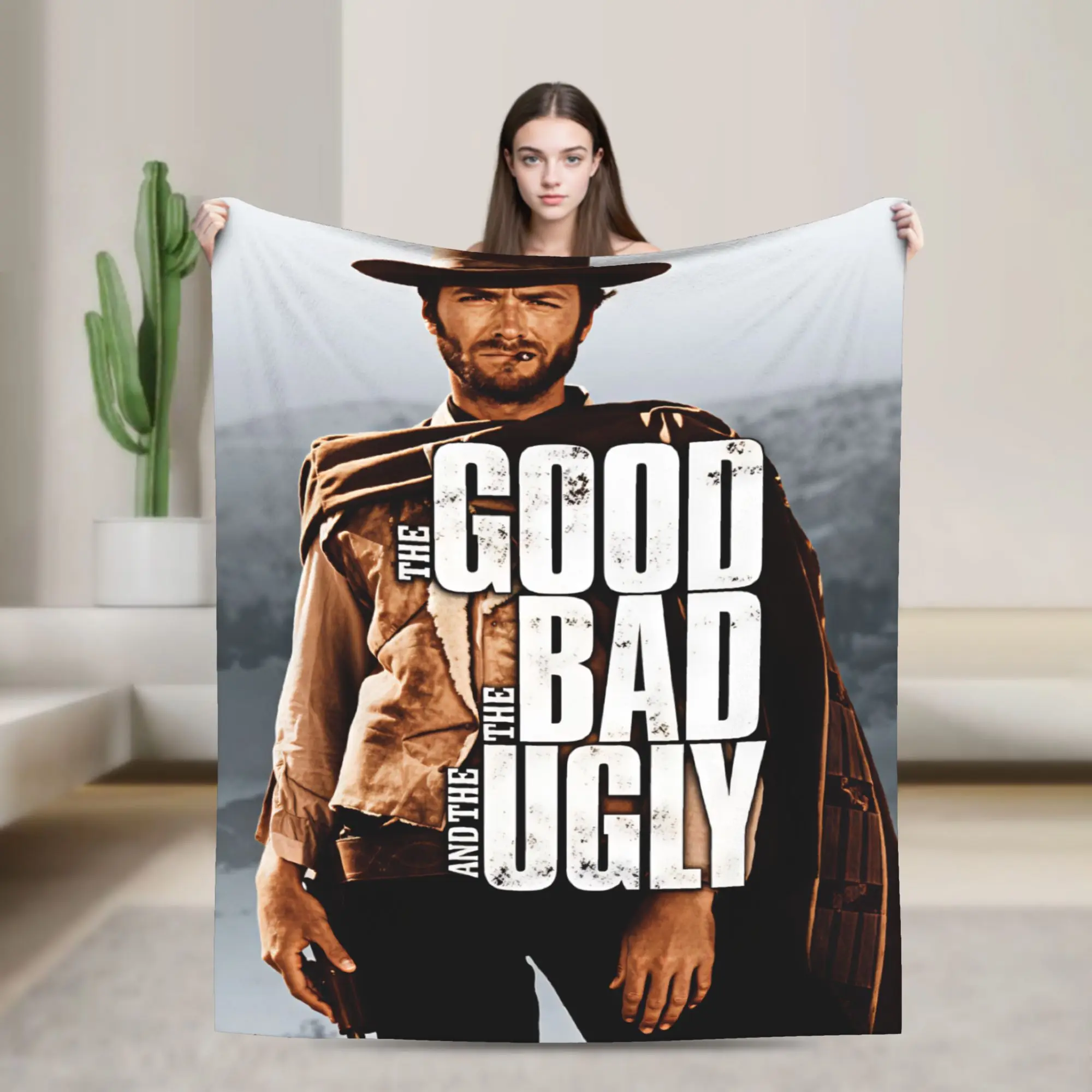 Movie The Good The Bad and The Ugly Clint Eastwood Film Blanket Quality Warm Soft  Throw Blanket Couch Chair Sofa Bed Bedspread