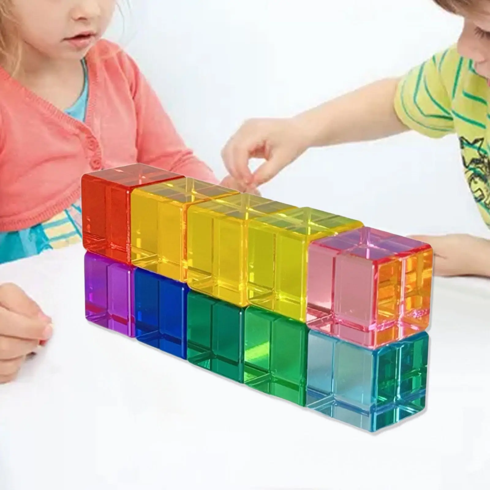 Regenboog bouwstenen set stapelspeelgoed zintuiglijk speelgoed soepele kleurherkenning