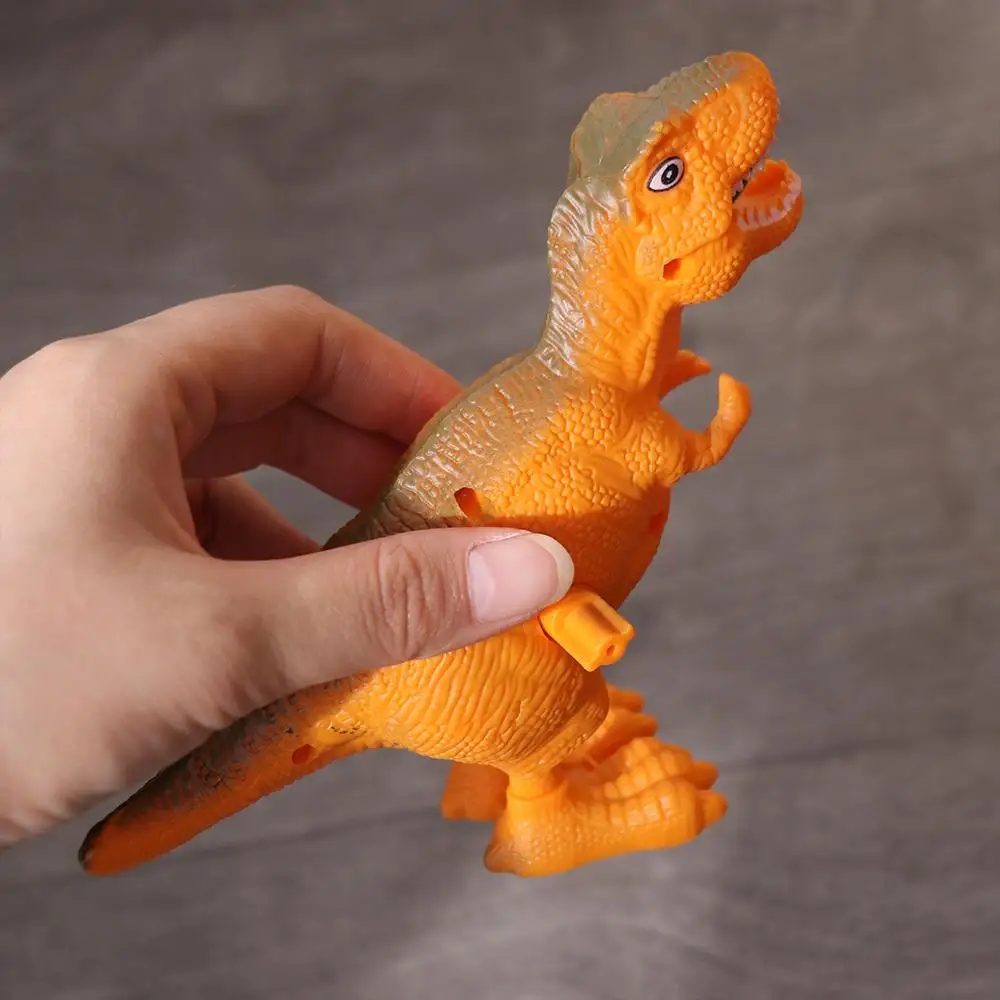 Tyrannosaurus Dinosaur Wind Up Jumping Toy Lifelike Cute Clockwork Spring Dinosaur Toy Random Color Bounce