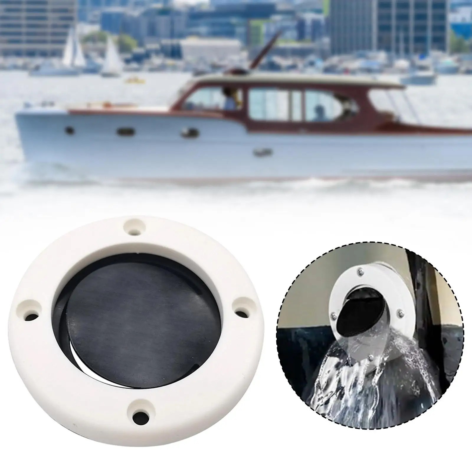 

Cockpit Scupper Valve Easy to Install Spare Parts Replacement Professional Waterproof Marine Scupper Valve Boat Drain Scupper