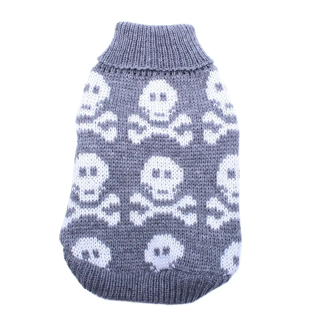 Cat Dog Sweater Jumper Skulls Jacquard Pet Puppy Coat Jacket Warm Jumper Clothes For Dogs Cats Small Medium