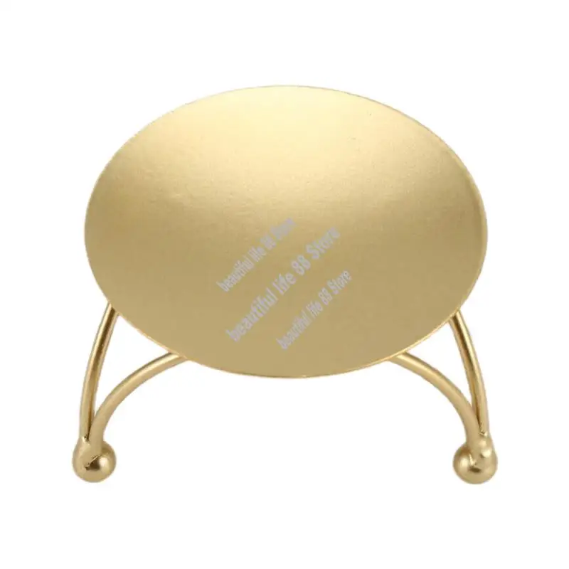Kochgeräte im europäischen Stil, Kerzenhalter aus Eisen, Retro-Rundtisch, golden, für Zuhause, festliche Verzierung, 1 Stück