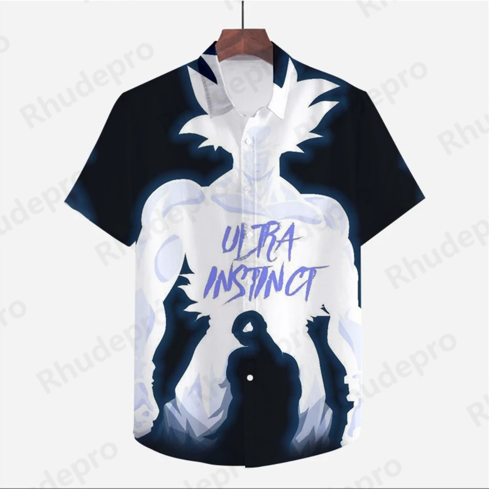 

Men's Shirt Goku Dragon Ball Z Clothes Anime 2024 Beach Style High Quality Vegeta Fashion Seaside Trip Cool Super Saiya Cute