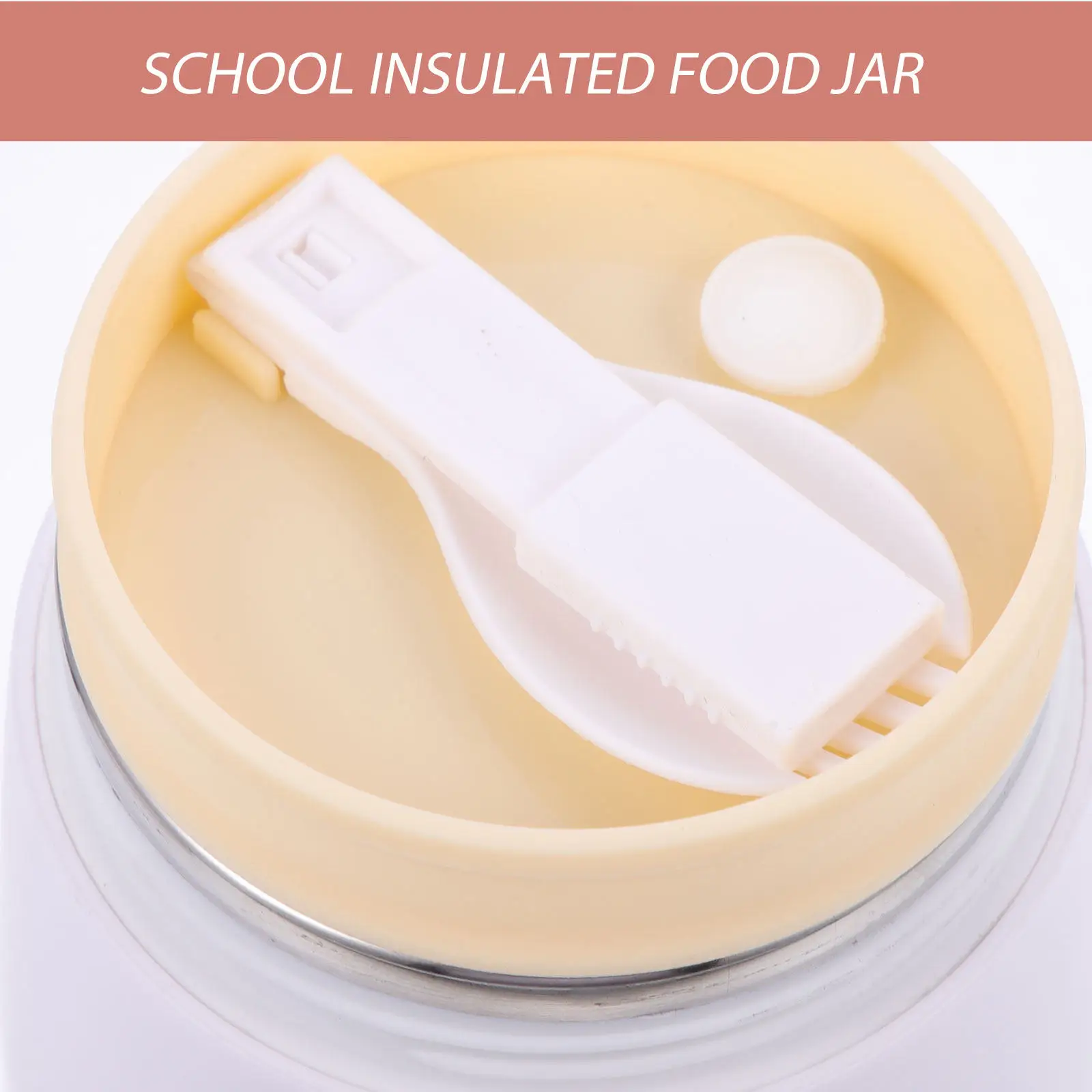 Hot Food Jar Portable Insulated Food Flask Leakproof Thermal Soup Cup Office Travel Lunch Container Spoon Included view 6