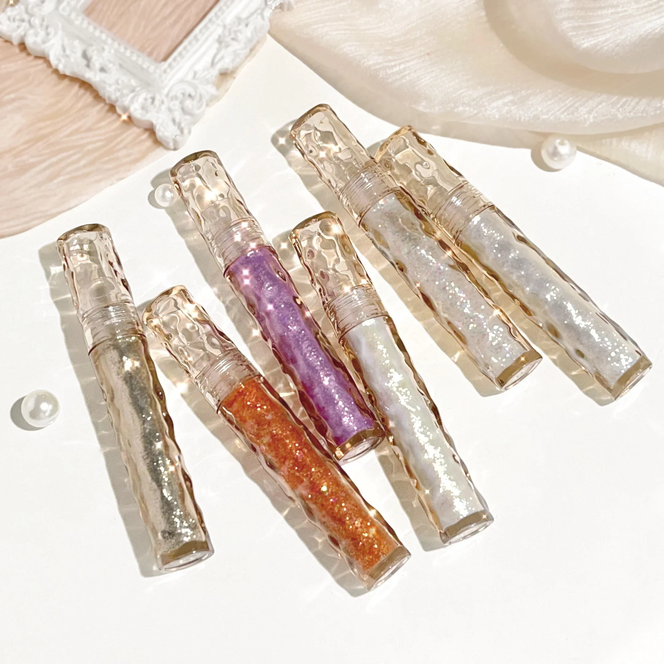 HISYI カラフルなスターフラッシュアイシャドウ真珠光沢のあるスパンコール目を明るくするカイコモノクロアイシャドウ液体高光沢メイクアップ