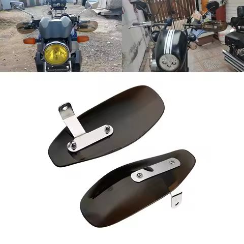 Smoke Universal Motorcycle Plastic Hand Guard Cold Wind Deflector Shield For Harley Sportster XL 883 1200 Honda Ducati
