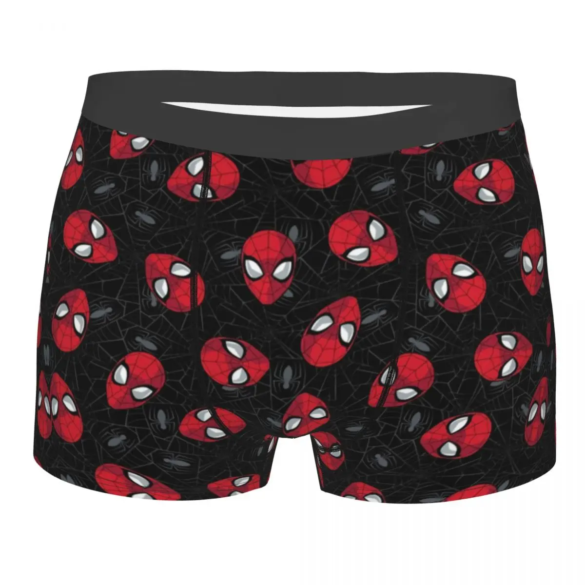 Custom Spider Cobweb Pattern Boxers Shorts Panties Men's Underpants Comfortable Spider Man Briefs Underwear