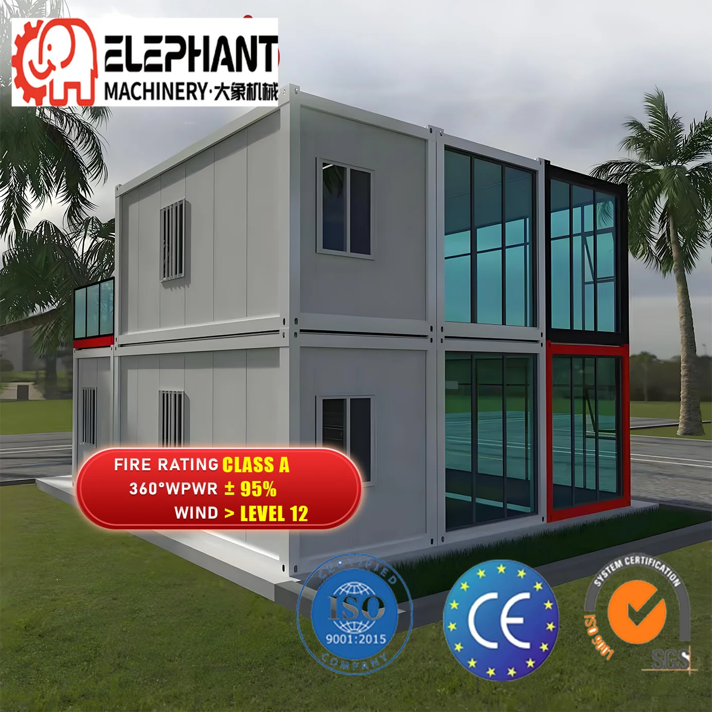 DX House Modular 2 Floor 20ft Foldable Eco-friendly Container House Office Building Tiny Home Camping Prefab Portable Hotel