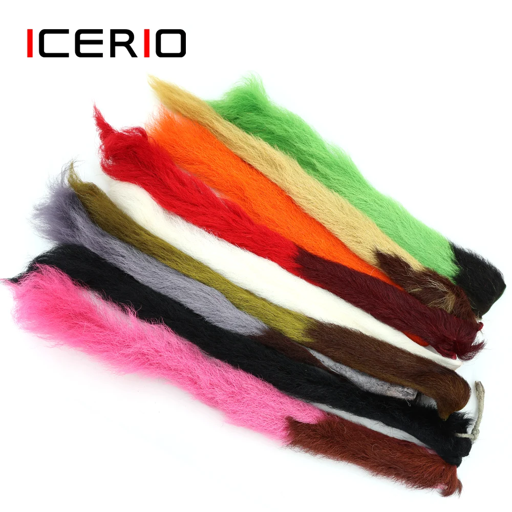 ICERIO Nature Spirit Tails de mollet Queues Kip Queue de mouche et fourrure pour attacher des mouches Royal Wulff Parachute Adams Hex Streamer Fly Lure