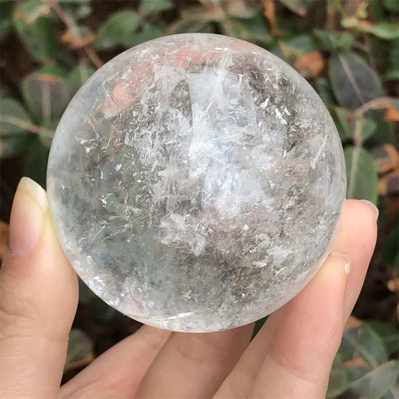 5.5CM Natural Clear Quartz Sphere Ball Home Decoration And Witchcraft Supplies Anyolite Witch Spiritual Decor Wicca