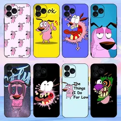 Cartoon C-Courage The Cowardly Dog Phone Case For iPhone 15 14 13 12 11 8 Mini Xr Xs X Xsmax Pro Max Plus Shell