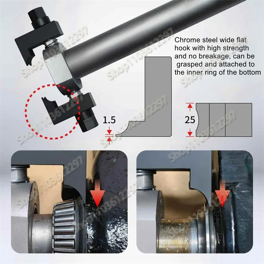 Motorcycle Directional Column Tapered Roller Bearing Inner Ring Puller Pressure Bearing Dismantling Tool