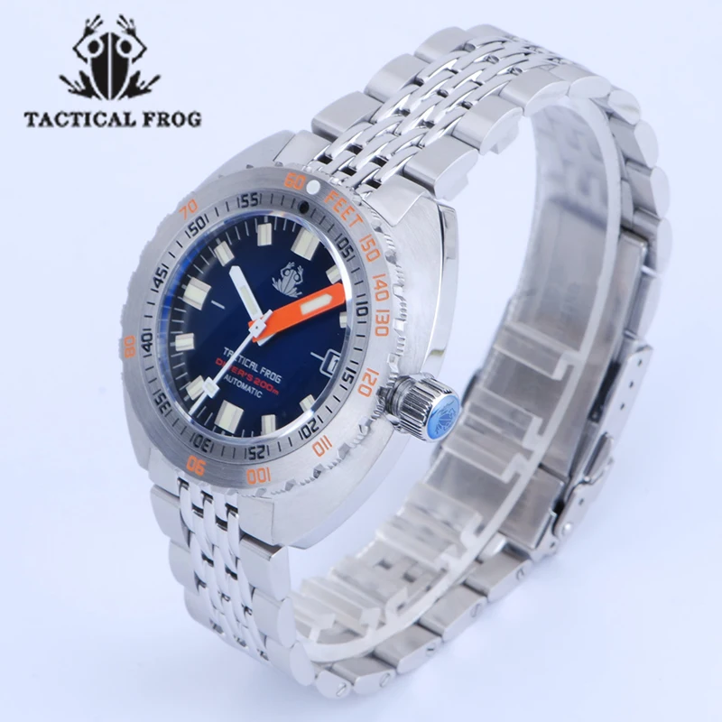 Tactical Frog SUB300T Retro Diver Men Watch 200M Waterproof C3 Super Luminous Sapphire Mirror NH35 Automatic Mechanical Watches