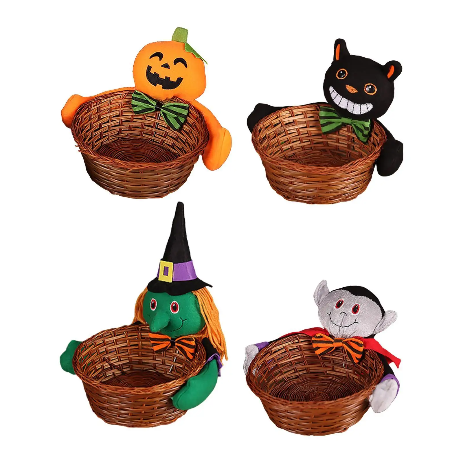 Halloween Figure Basket Waving Basket for Festivals Ceremony Restaurant