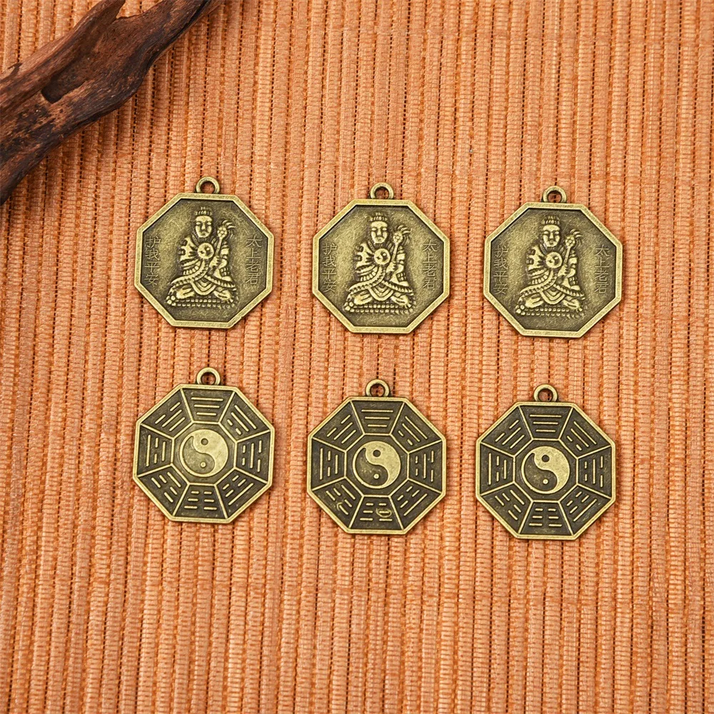 100pcs Chinese Style Gossip Copper Coins DIY Work in Progress Jewelry Accessories Alloy Small Ornament Traditional Jewelry Home