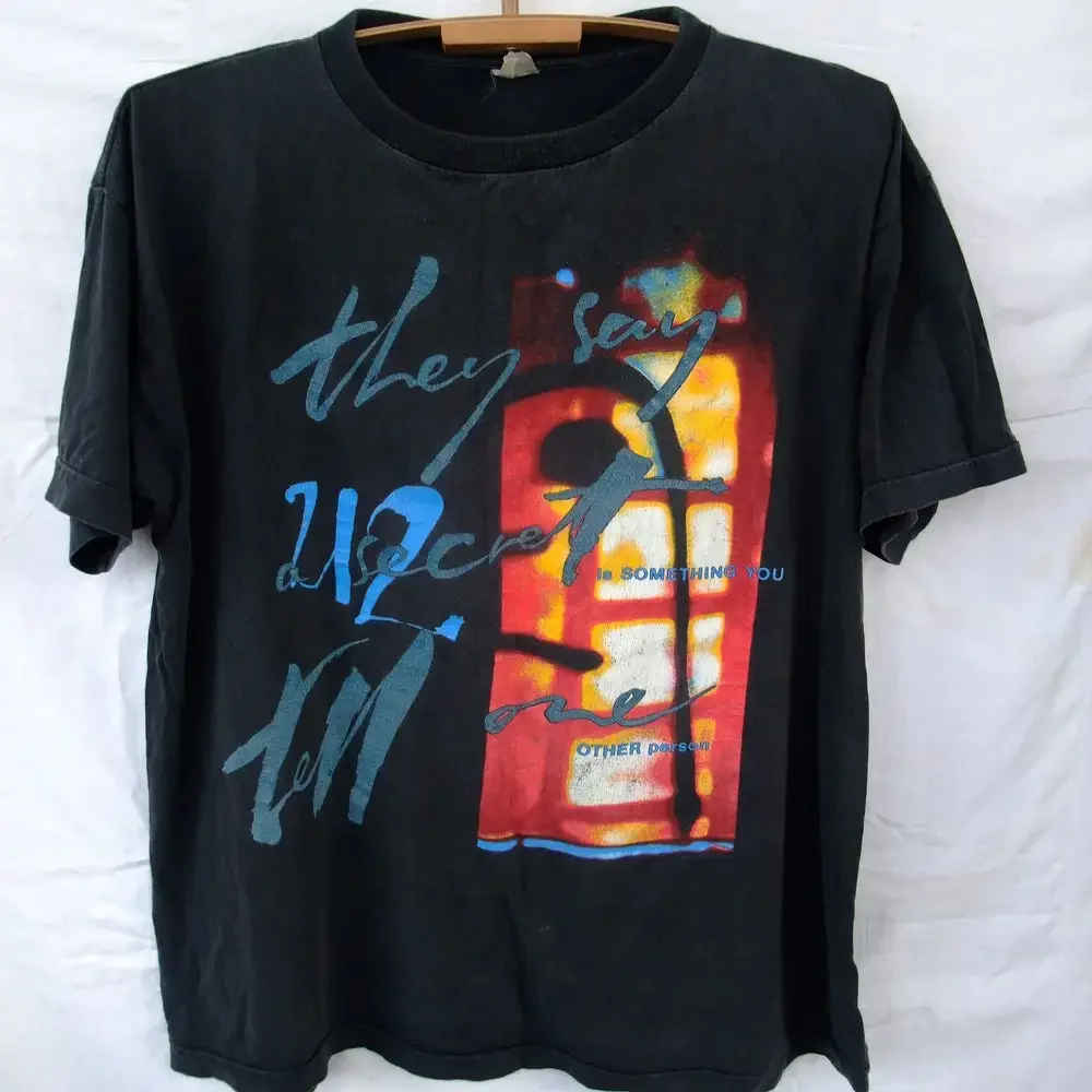 

Free Shipping Rare Shirt U2 They Say A Secret Is Something You Tell One Other Person 1991 Achtung Baby Vintage T Xl