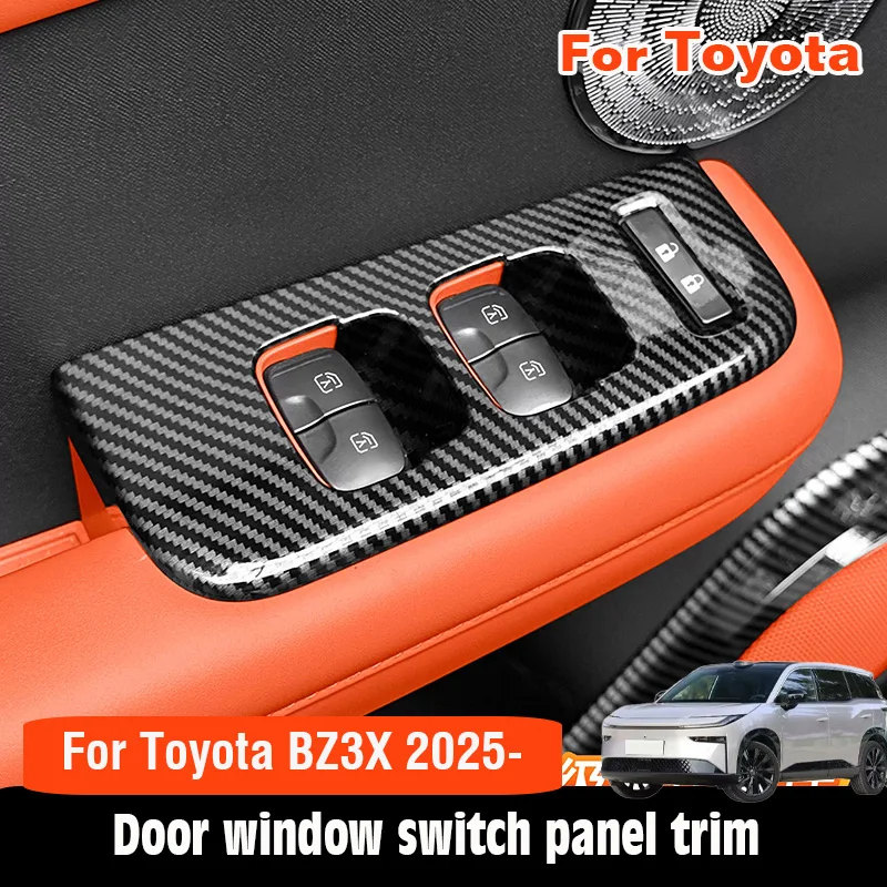 

For Toyota BZ3X 2025 2026 Car LHD Window lift button panel Handle decorative frame Protector Automotive interior modification