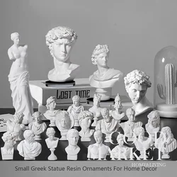 Figurines Home Decor Nordic Greek Statue Art Mini Ornaments Resin Imitation Plaster Statue David Aphrodite Venus Room Decoration