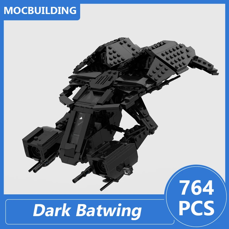 Dark Batwing Model Moc Building Blocks Diy Assemble Bricks Creative Educational Display Collect Xmas Toys Birthday Gifts 764PCS