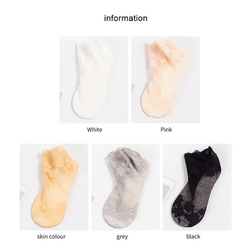 Elastic Sock Cuffs Non Slip Mesh Socks Comfortable Socks Flat Sock Head Hollow Invisible Socks Elastic And Comfortable