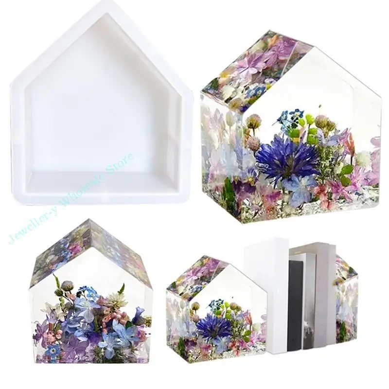 R7UF Large Silicone Molds for Resin Casting DIY Resin Art Bookend Resin Mold Ornament