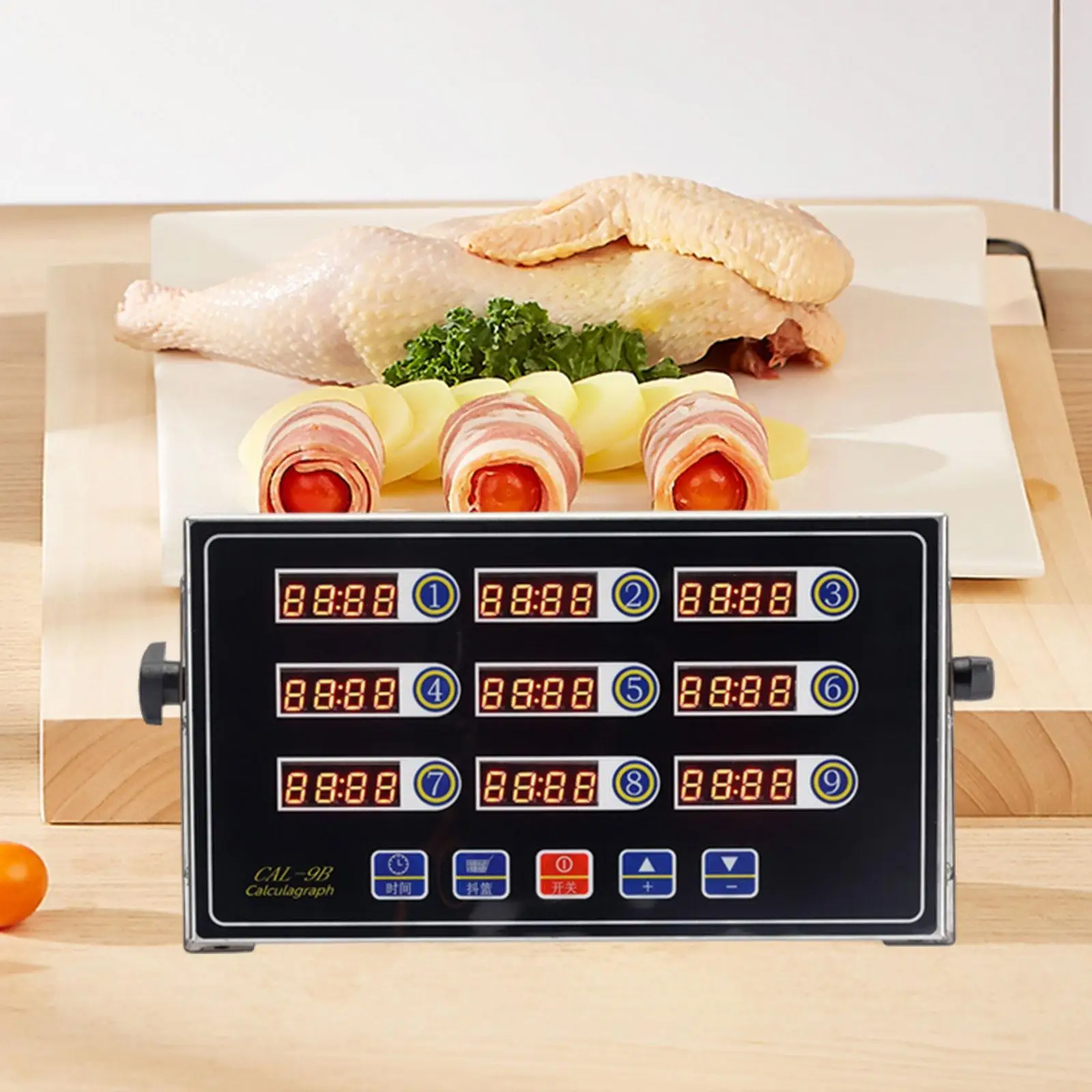 Digital Kitchen Timer with Loud Alarm LED Display Fryer Reminder for Pizza Coffee Food Truck Boiling Eggs Restaurant Cooking