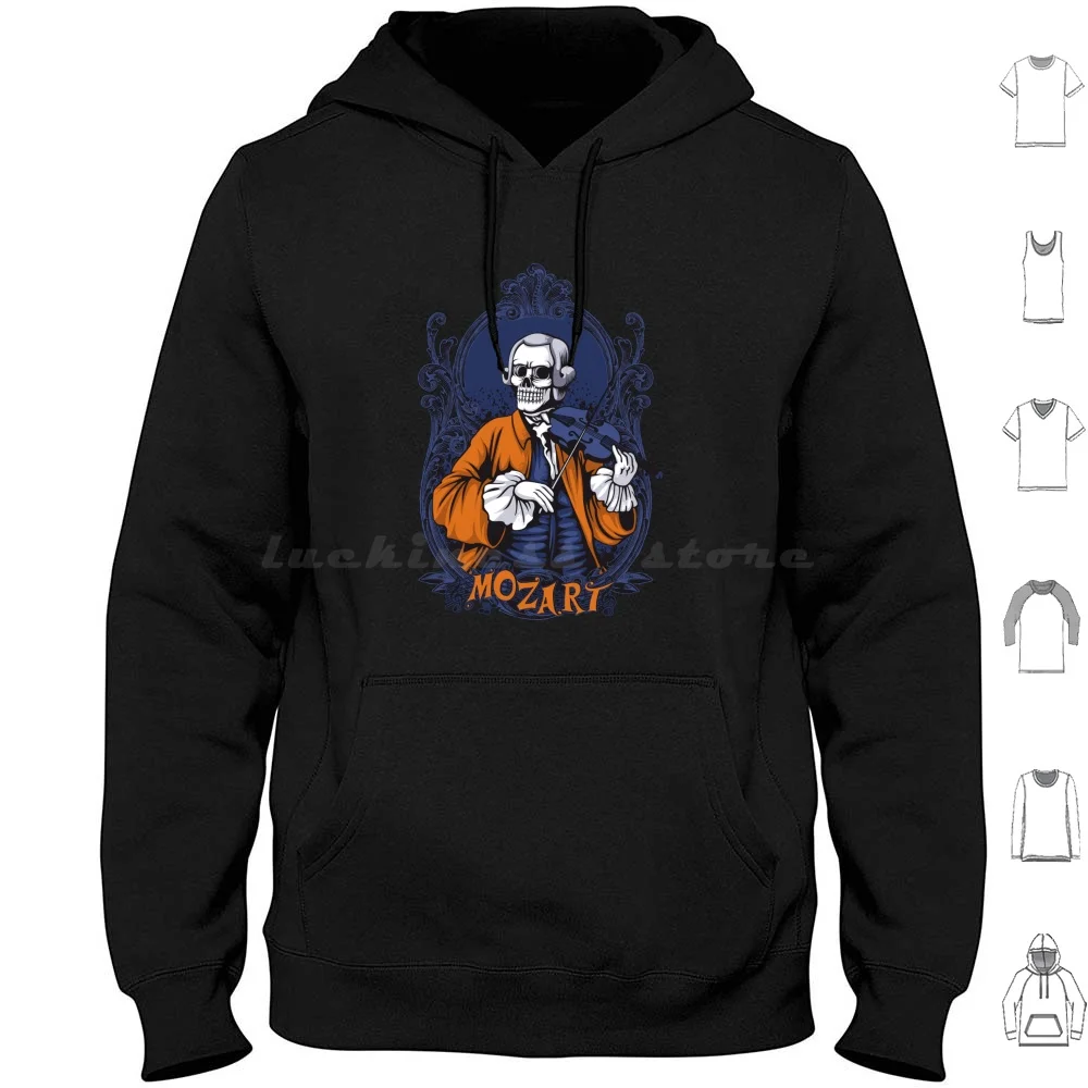 Love Mozart Hoodies Long Sleeve Music Best Music Mozart Classical Composers Heavy Metal Style Beethoven Chopin Bach