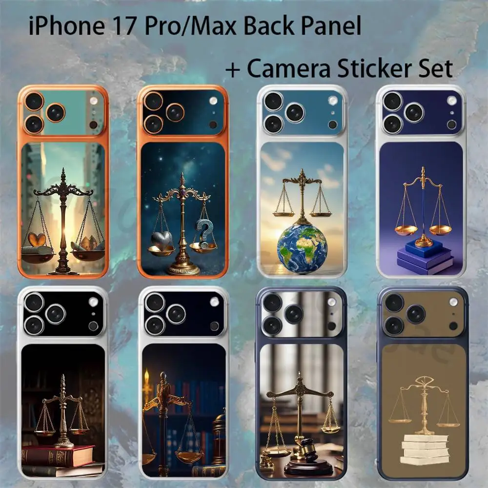 

Law Lawyer Judge Justice For iPhone 17 Pro /Pro Max Battry Back Cover with Camera Decal Skin Rear Protective Sticker Film