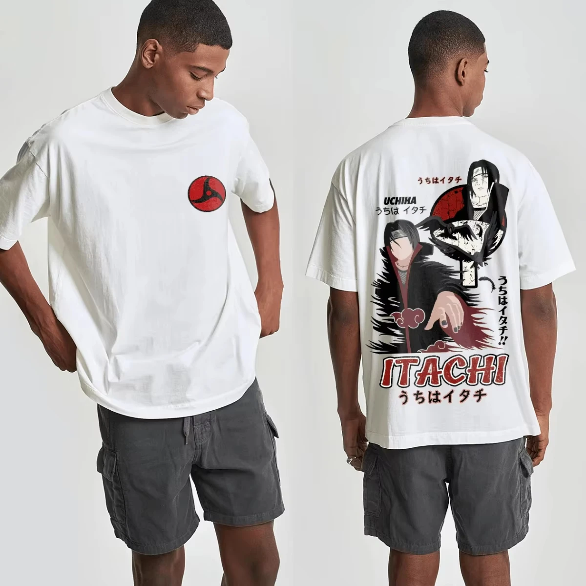 

Japanese Anime Naruto Manga T-Shirt Men's Fashion Trend Street Short Sleeve Women's High Quality Summer Crew Neck Top