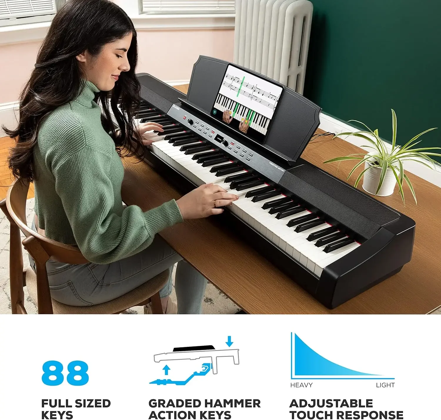 

Prestige Artist - 88 Key Digital Piano with Full Size Graded Hammer Action Weighted Keys,