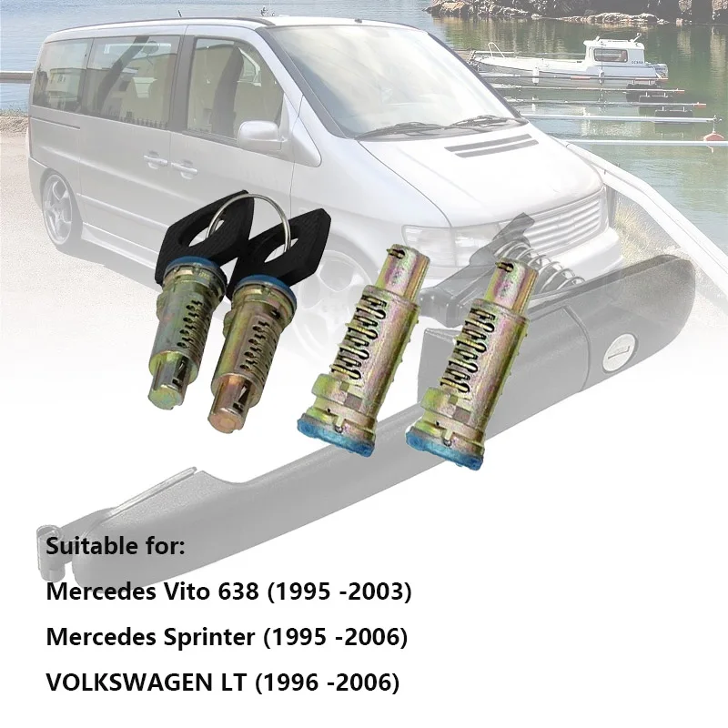 FOR MERCEDES BENZ VITO SPRINTER VW LT 5PCS DOOR LOCK BARRELS with 2 KEYS ANY DOOR 6707600205